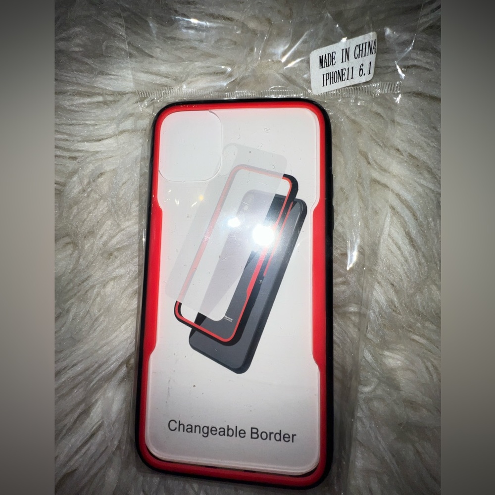 Iphone 11 Rubber And Plastic Changeable Border Phone Case